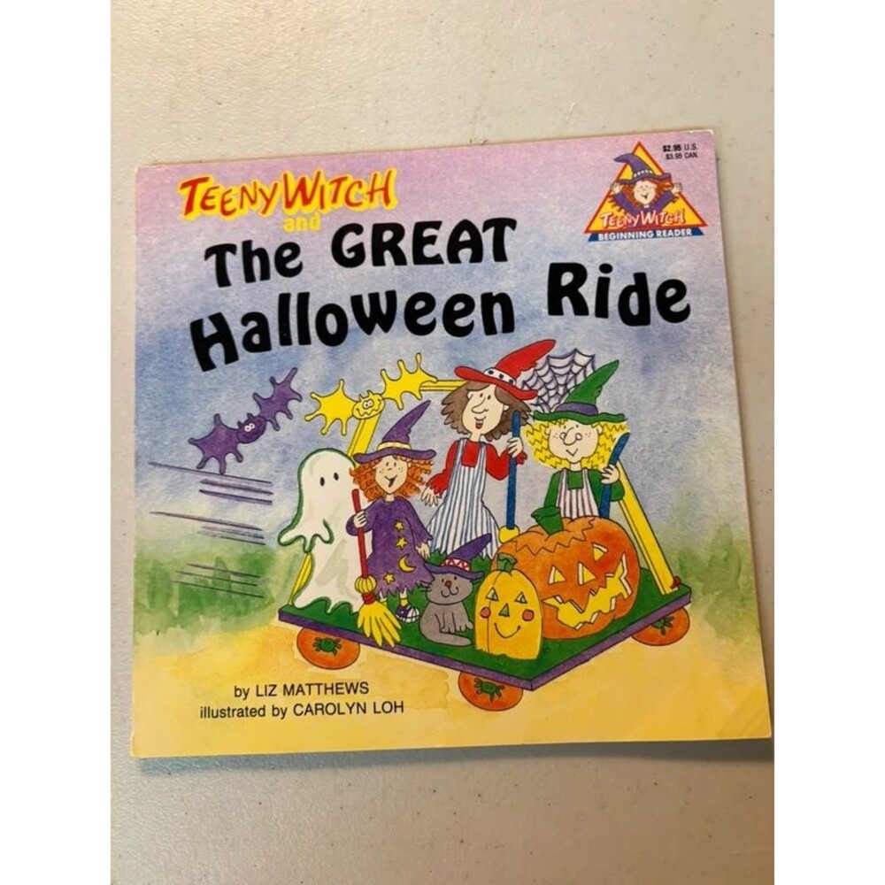Vintage teeny witch and the great Halloween ride book